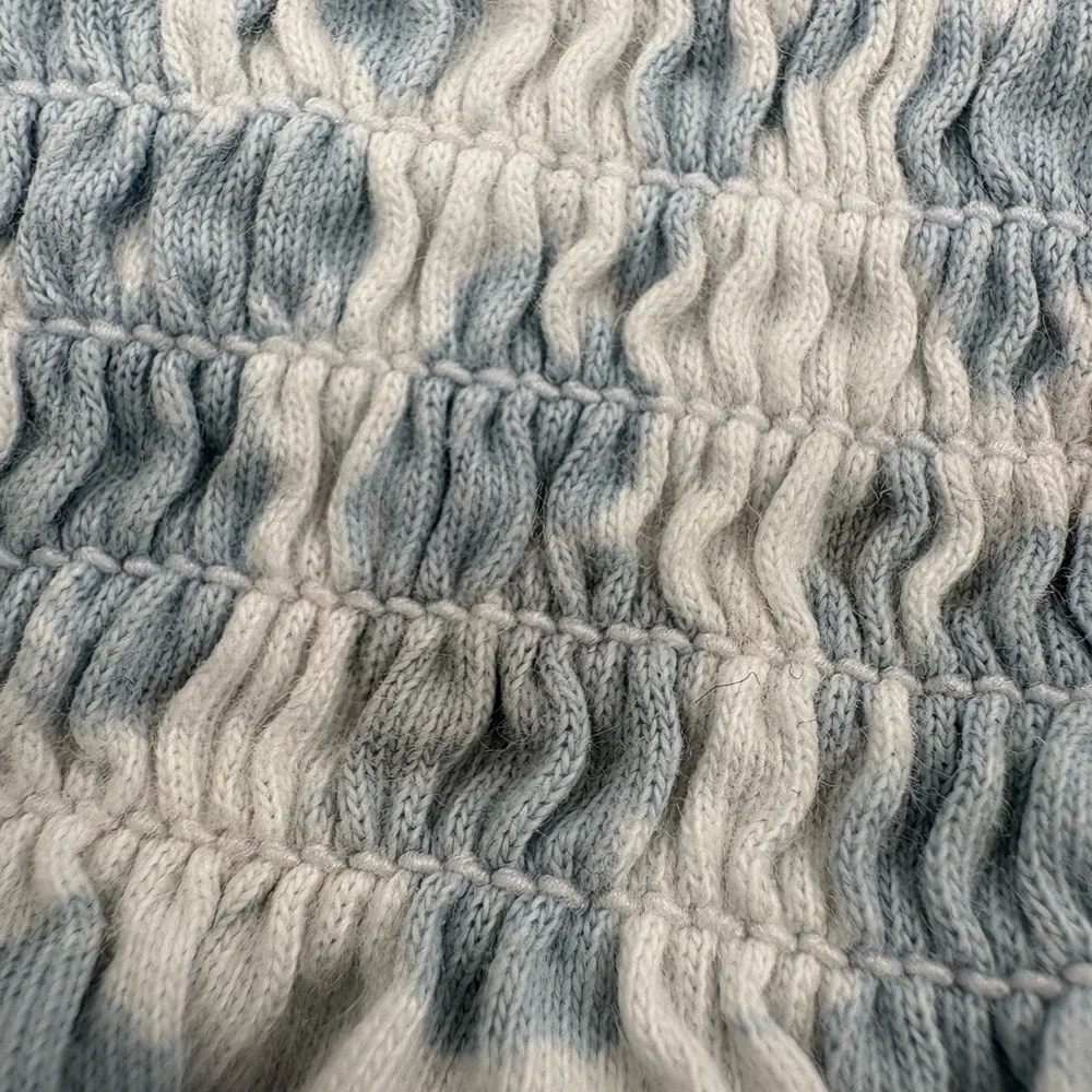 GAP Blue and White Baby Smocked Top